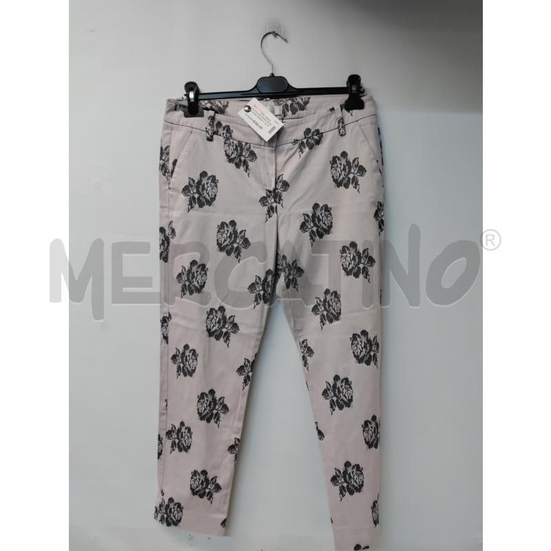 PANTALONE DONNA INTREND ROSA GRIGIO FIORI | Mercatino dell'Usato Acerra 1