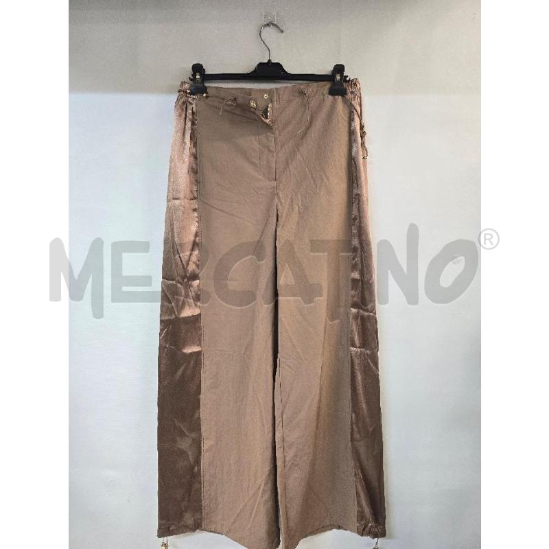PANTALONE DONNA LIU-JO MARRONE BANDE LUCIDE | Mercatino dell'Usato Acerra 1