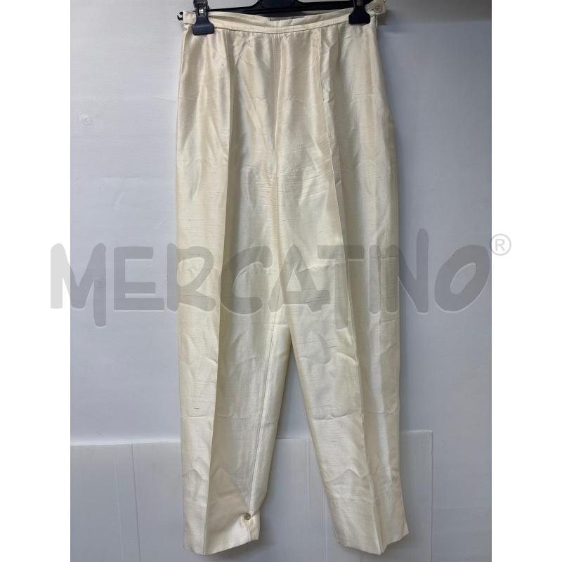 PANTALONE DONNA MAXMARA BIANCO LUCIDO | Mercatino dell'Usato Acerra 1
