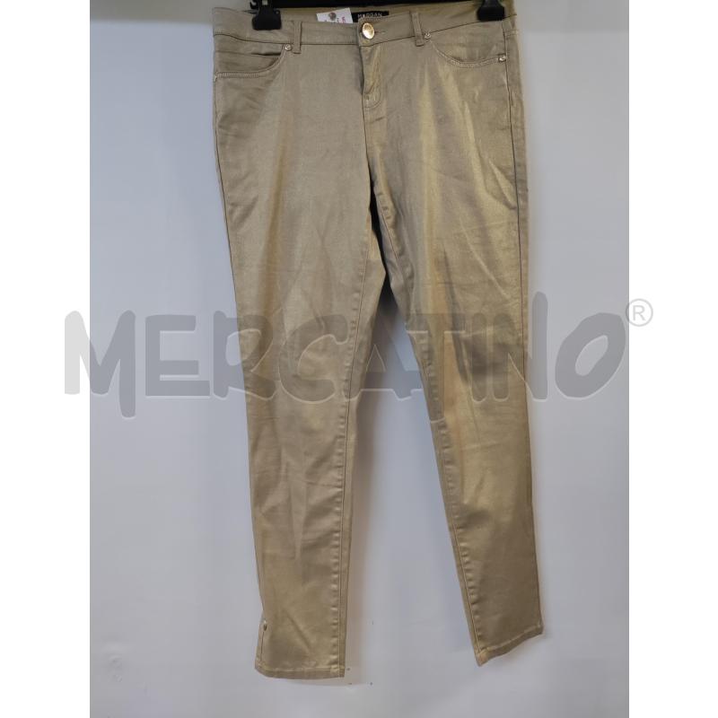 PANTALONE DONNA MORGAN BEIGE DORATO | Mercatino dell'Usato Acerra 1