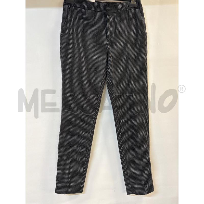 PANTALONE DONNA NERO PALLE BIANCO ZARA | Mercatino dell'Usato Acerra 1