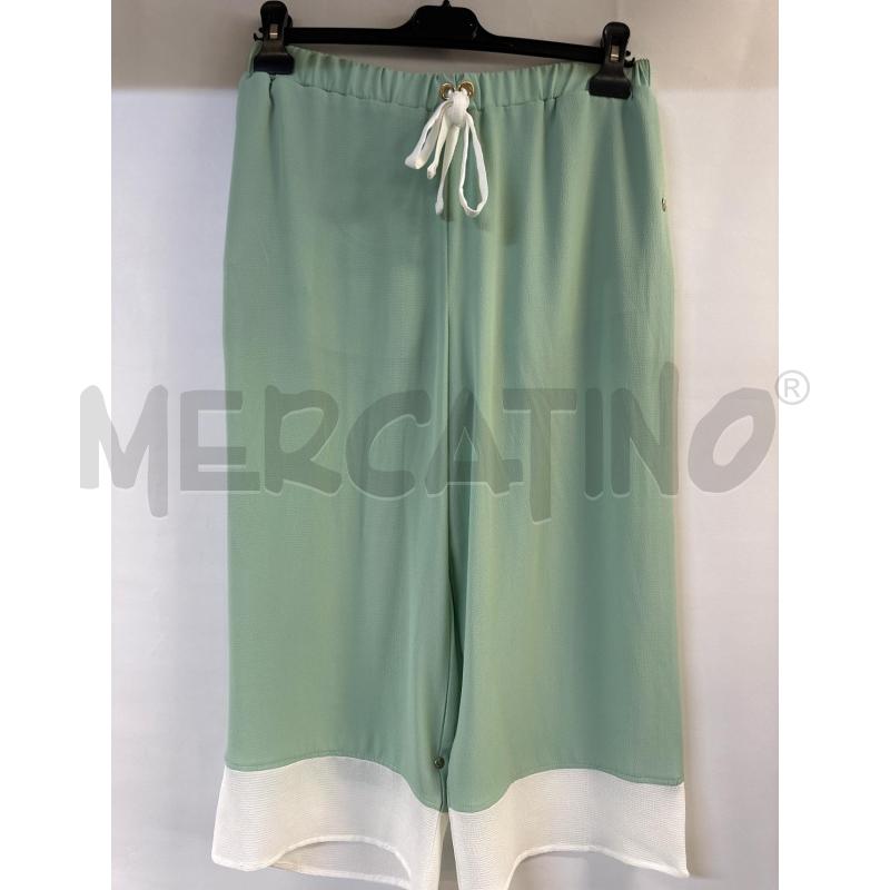 PANTALONE DONNA RB COLLECTION PRIME VERDE BIANCO | Mercatino dell'Usato Acerra 1