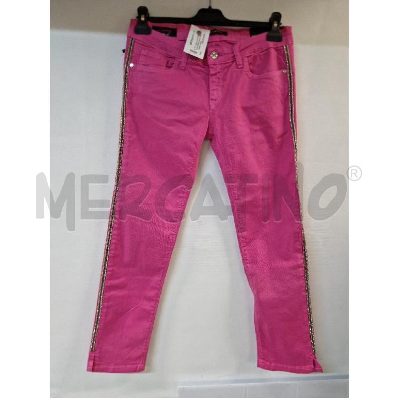 PANTALONE DONNA ROSA STRASS LATO FORNARINA | Mercatino dell'Usato Acerra 1