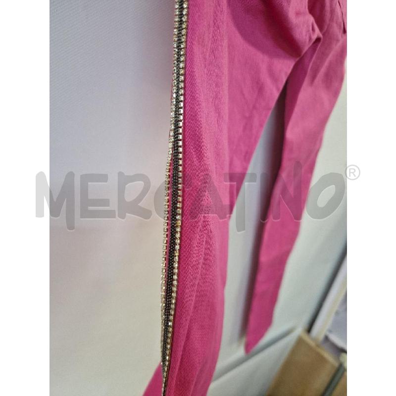 PANTALONE DONNA ROSA STRASS LATO FORNARINA | Mercatino dell'Usato Acerra 3