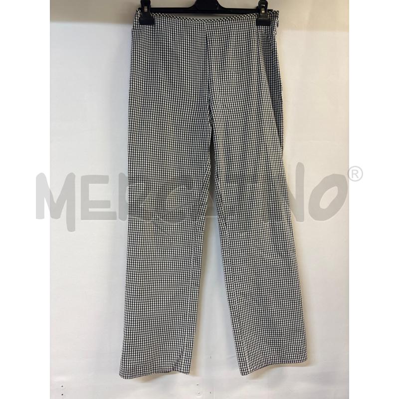 PANTALONE DONNA STEFANEL QUADRI BIANCO NERO | Mercatino dell'Usato Acerra 1