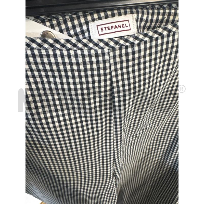 PANTALONE DONNA STEFANEL QUADRI BIANCO NERO | Mercatino dell'Usato Acerra 3