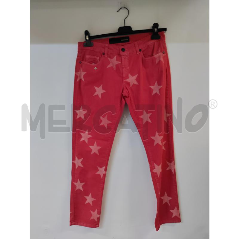 PANTALONE DONNA SUPERSTAR ROSSO STELLE | Mercatino dell'Usato Acerra 1