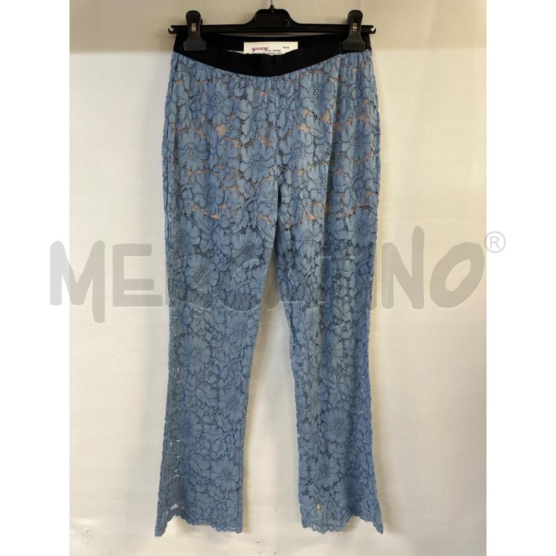 PANTALONE DONNA TWIN-SET CELESTE MERLETTO | Mercatino dell'Usato Acerra 1