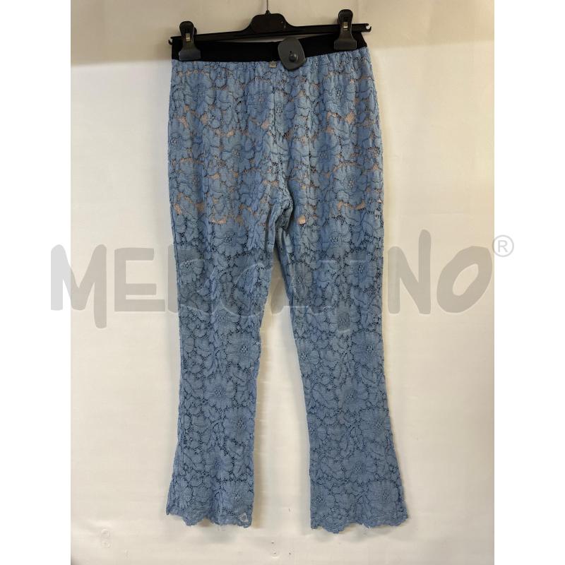 PANTALONE DONNA TWIN-SET CELESTE MERLETTO | Mercatino dell'Usato Acerra 2
