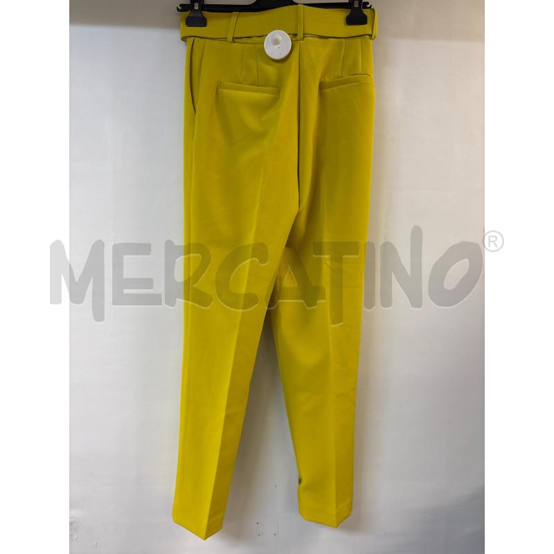 PANTALONE DONNA VICOLO GIALLO CON CINTURA | Mercatino dell'Usato Acerra 2