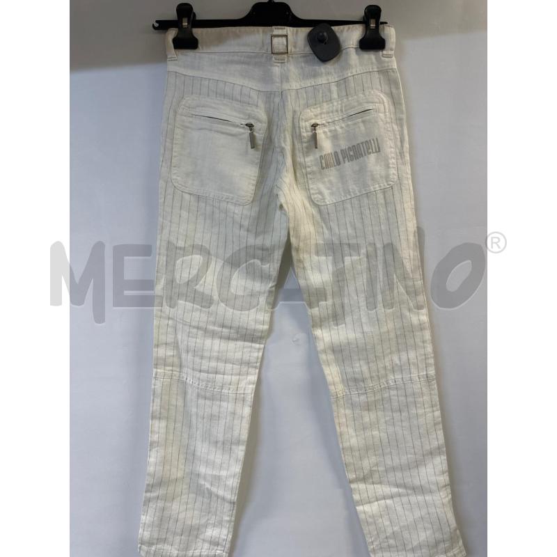 PANTALONE RAGAZZO CARLO PIGNATELLO BIABO BEIGE RIGATO | Mercatino dell'Usato Acerra 2
