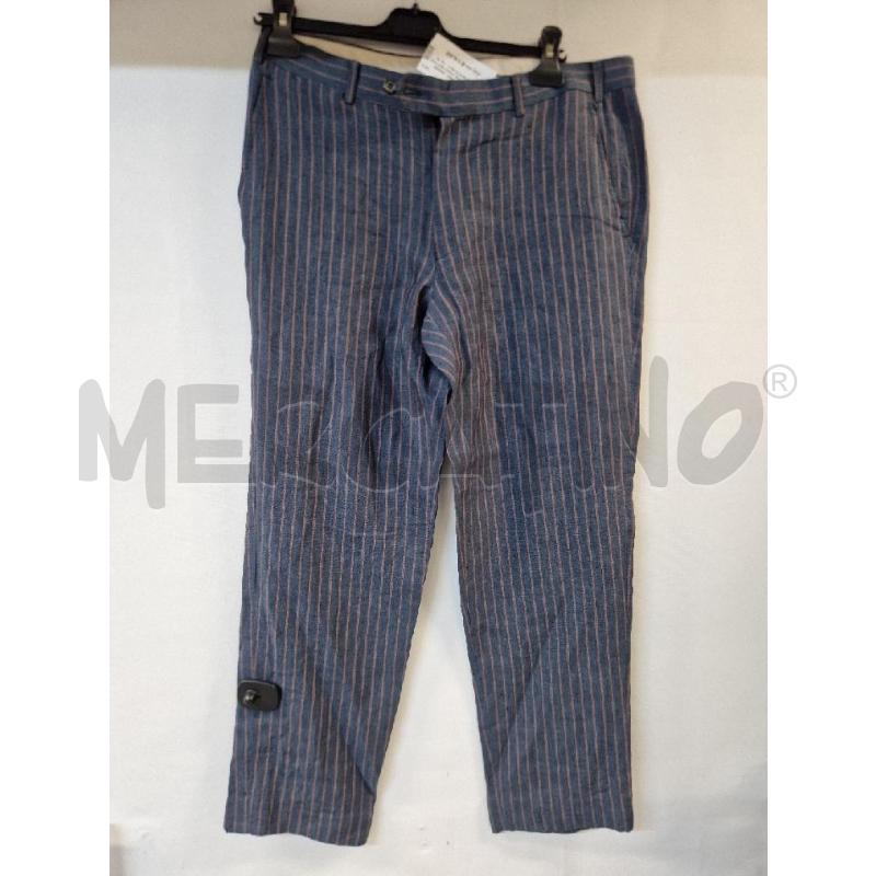 PANTALONE UOMO BOTTEGA DEL SARTO BLU ROSA RIGATO | Mercatino dell'Usato Acerra 1