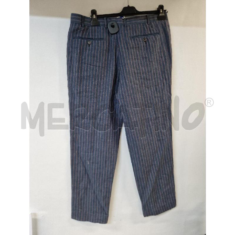 PANTALONE UOMO BOTTEGA DEL SARTO BLU ROSA RIGATO | Mercatino dell'Usato Acerra 2