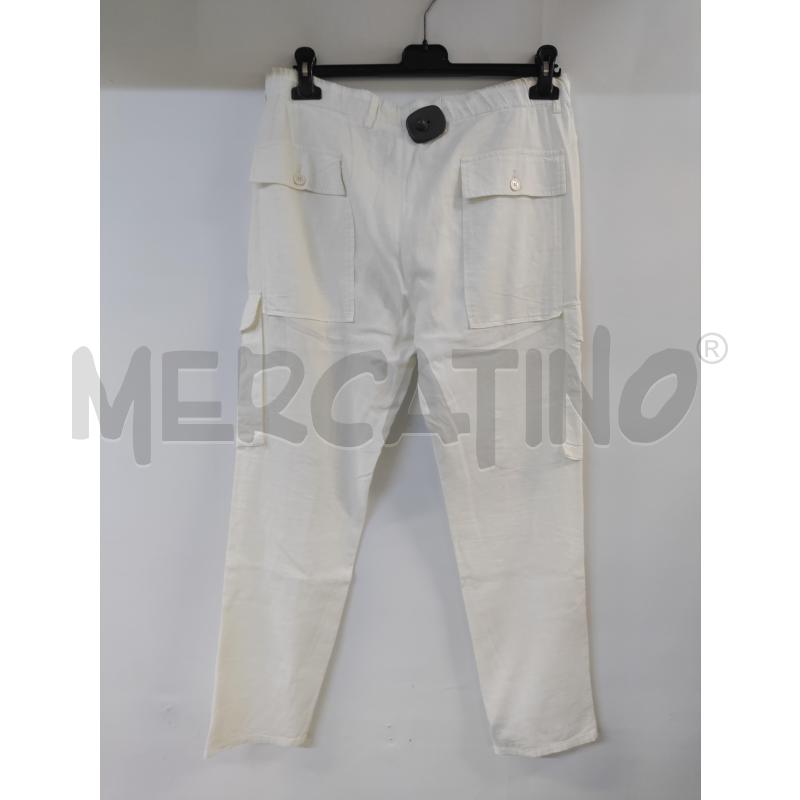 PANTALONE UOMO DANIELE ALESSANDRINI BIANCO CARGO | Mercatino dell'Usato Acerra 2