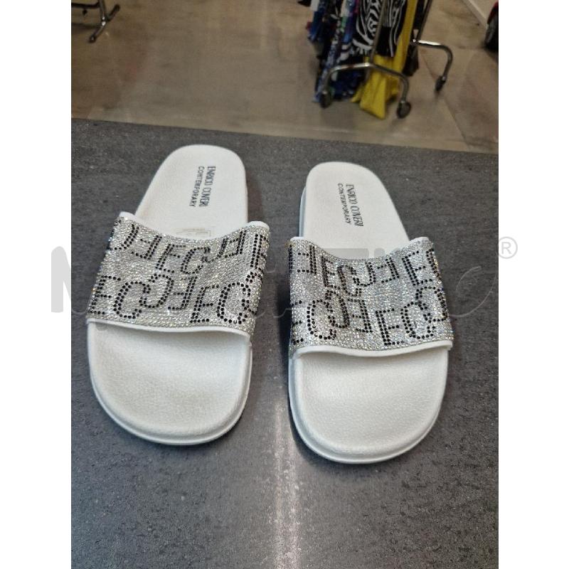 PANTOFOLE DONNA BIANCO STRASS ENRICO COVERI | Mercatino dell'Usato Acerra 1