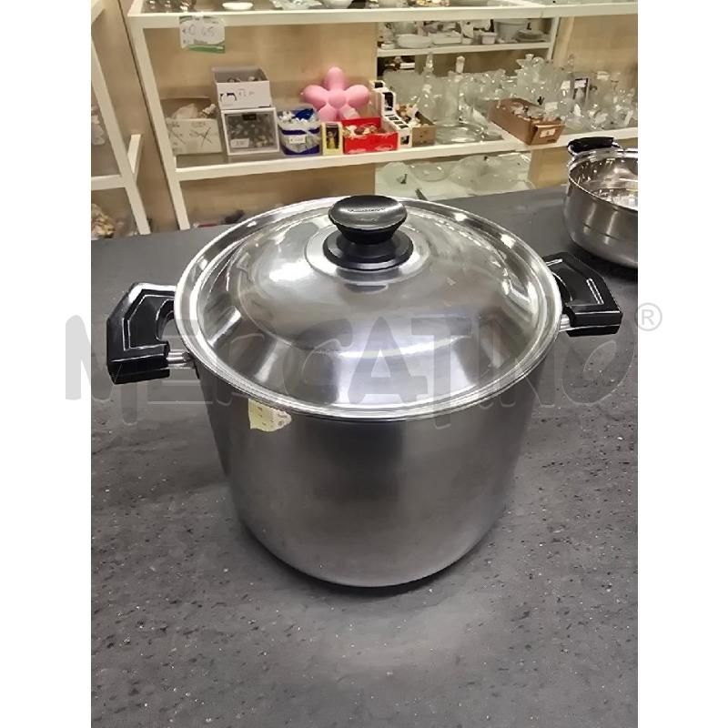 PENTOLA ALTA CON COPERCHIO  MANICI NERI | Mercatino dell'Usato Acerra 1