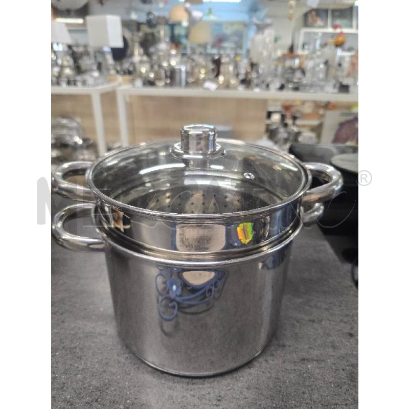 PENTOLA DOPPIA SILVER DUE MANICI CON COPERCHIO | Mercatino dell'Usato Acerra 1