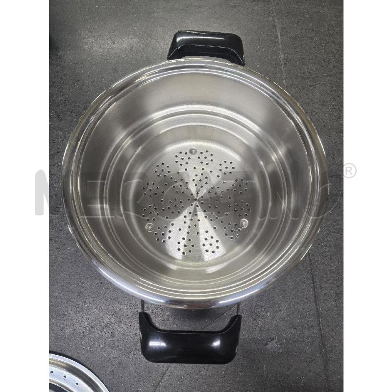PENTOLA SILVER 2 MANICI CON VAPORIERA | Mercatino dell'Usato Acerra 2