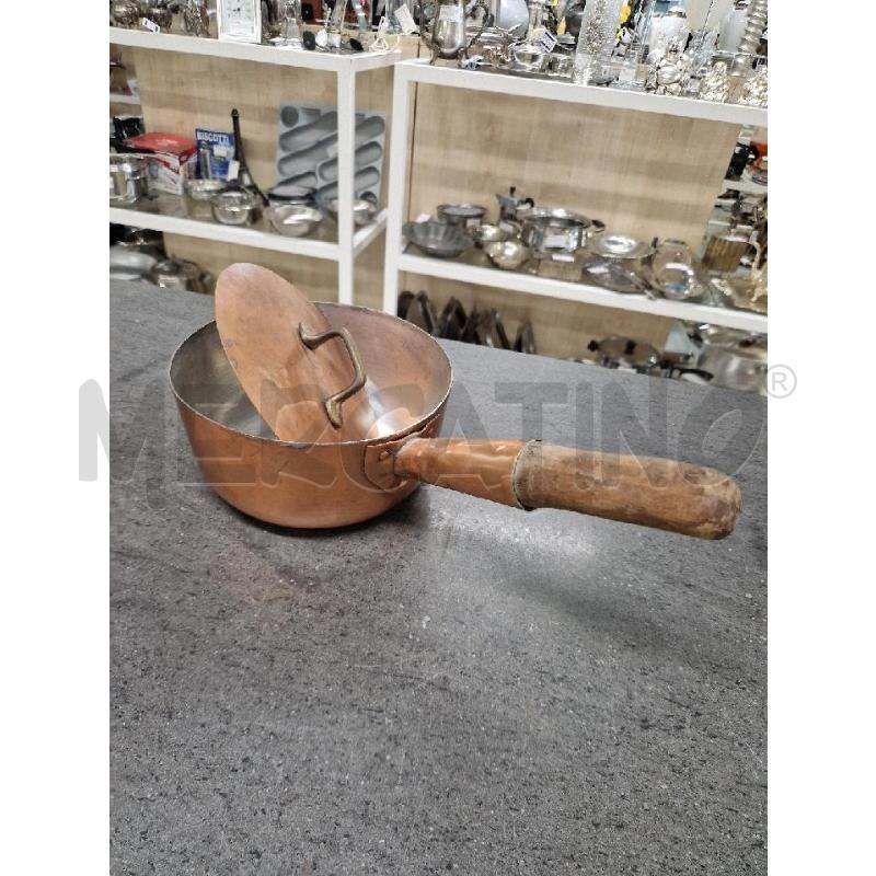 PENTOLINO RAMATO MANICO LEGNO | Mercatino dell'Usato Acerra 1