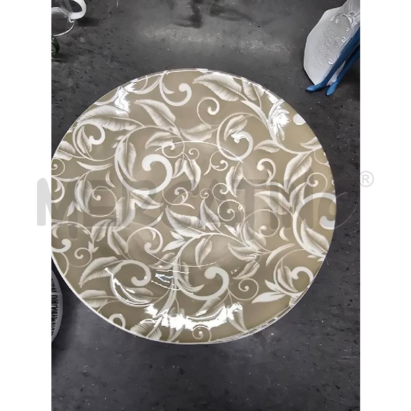 PIATTI PZ. 12 BEIGE DECORO BIANCO | Mercatino dell'Usato Acerra 1