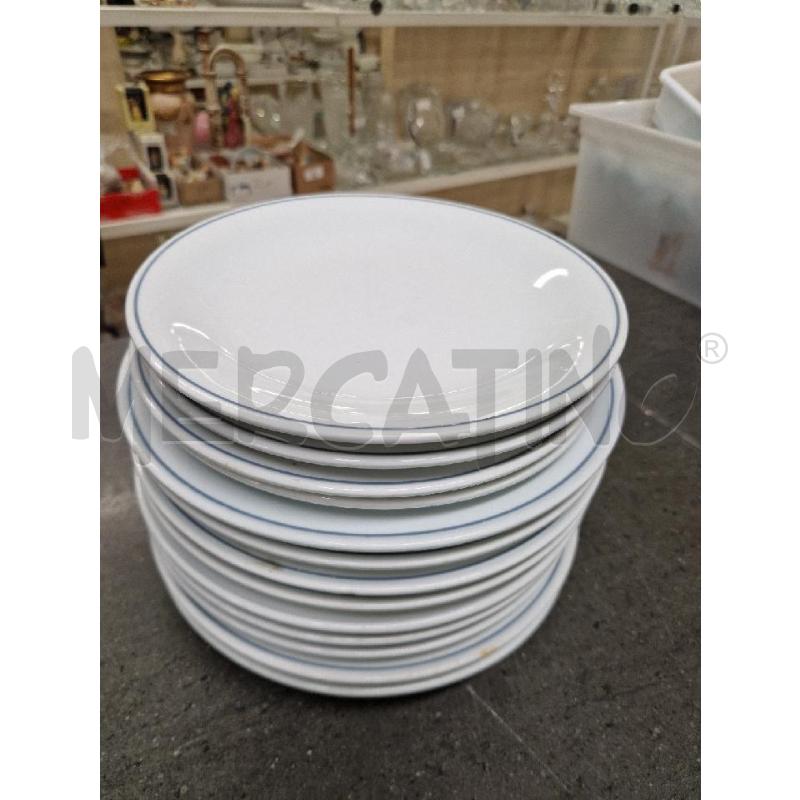PIATTI PZ. 13 BIANCO RIGA GRIGIO RICHARD GINORI | Mercatino dell'Usato Acerra 1