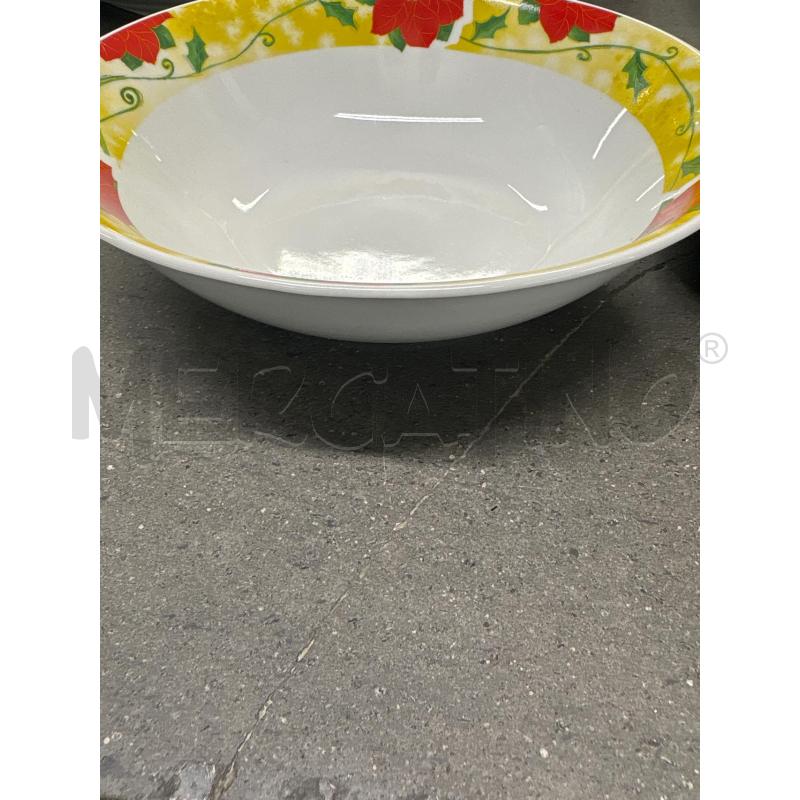 PIATTI PZ. 18+INSALATIERA GIALLO FIORE ROSSO | Mercatino dell'Usato Acerra 3