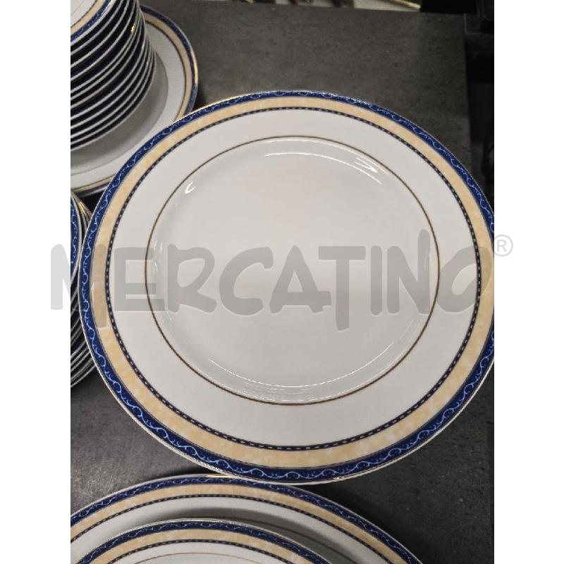 PIATTI PZ. 36 BIANCO BLU BEIGE+ZUPP+VASS | Mercatino dell'Usato Acerra 2