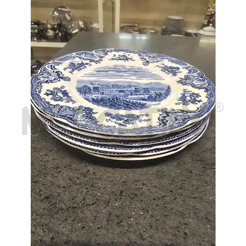 PIATTI PZ. 6 BIANCO BLU DECORO REGGIA | Mercatino dell'Usato Acerra 2