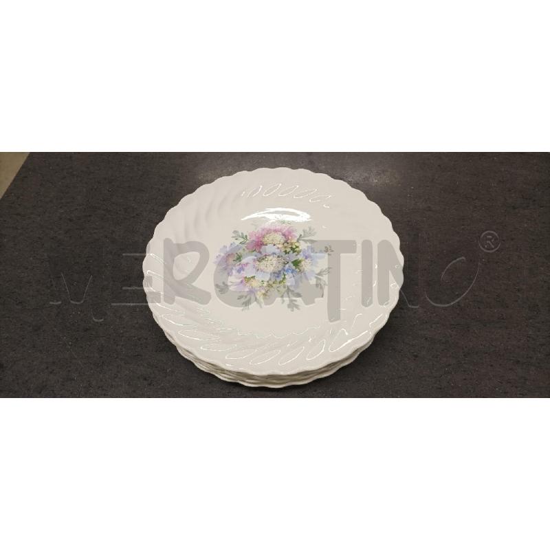 PIATTI PZ. 6 DEC. FIORI ROSA  | Mercatino dell'Usato Acerra 1