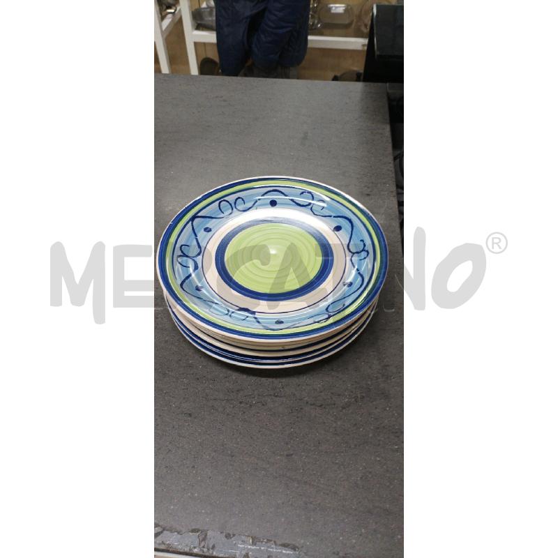 PIATTI PZ. 6 DEC. VERDE BLU | Mercatino dell'Usato Acerra 1