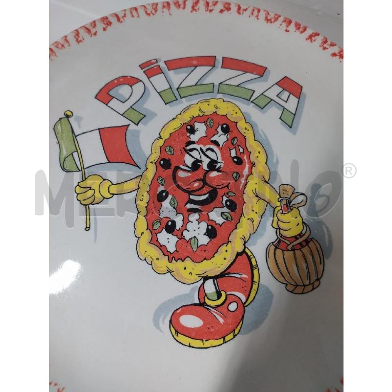 PIATTI PZ. 6 PER PIZZA BIANCO DECORO E SCRITTA PIZZA | Mercatino dell'Usato Acerra 2
