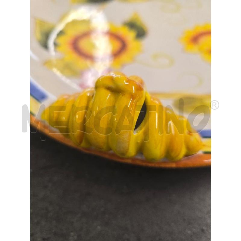 PIATTO BIANCO DEC. FIORI GIALLO | Mercatino dell'Usato Acerra 2