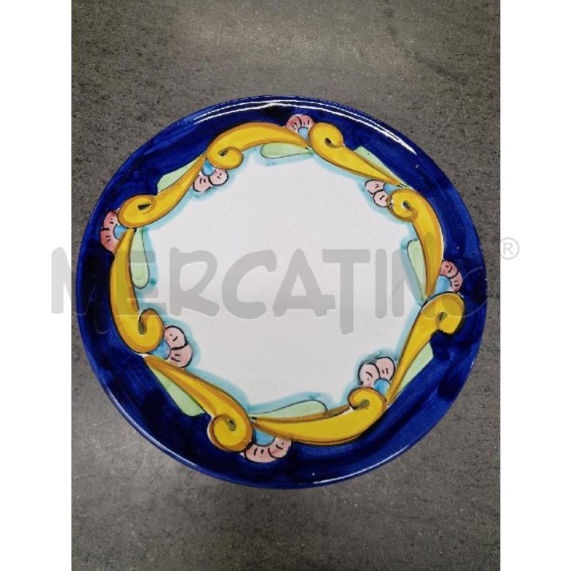 PIATTO BLU GIALLO VIETRI | Mercatino dell'Usato Acerra 1