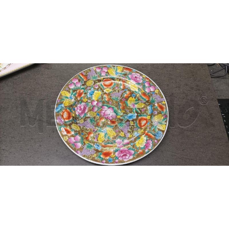 PIATTO DEC.FIORI ROSA E GIALLI | Mercatino dell'Usato Acerra 1