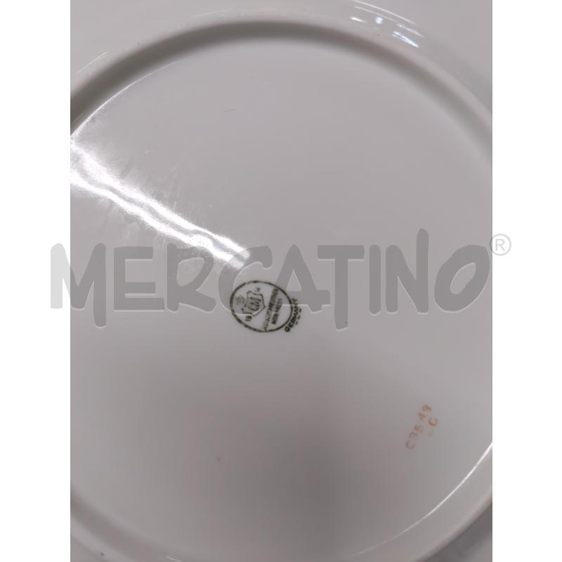 PIATTO DECORATO BLU DORATO FIORI | Mercatino dell'Usato Acerra 2