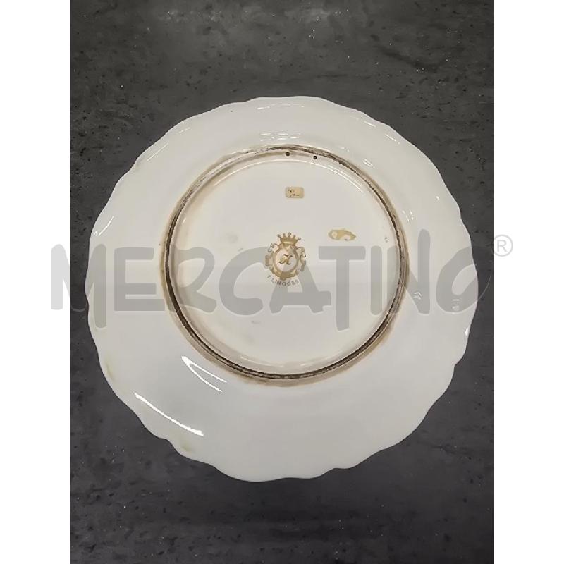 PIATTO GRANDE BIANCO DORATO NOBILI | Mercatino dell'Usato Acerra 2