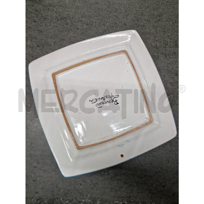PIATTO QUADRATO BLU CASETTE | Mercatino dell'Usato Acerra 2