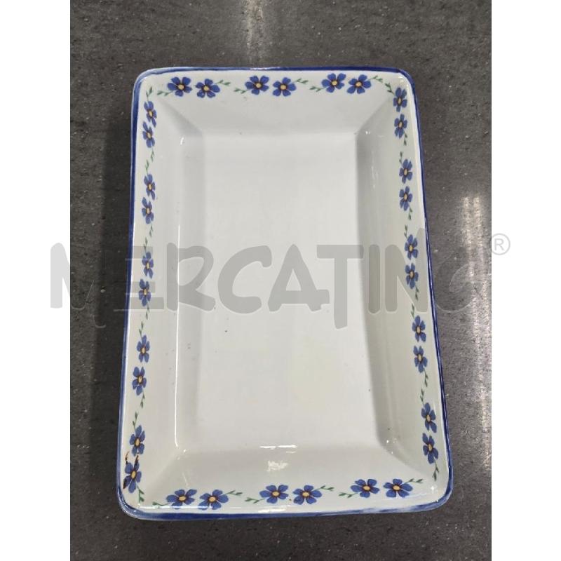 PIROFILA GRANDE BIANCA FIORI BLU | Mercatino dell'Usato Acerra 1