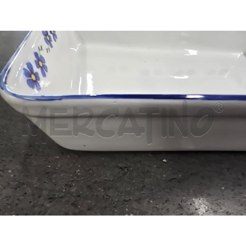 PIROFILA GRANDE BIANCA FIORI BLU | Mercatino dell'Usato Acerra 2
