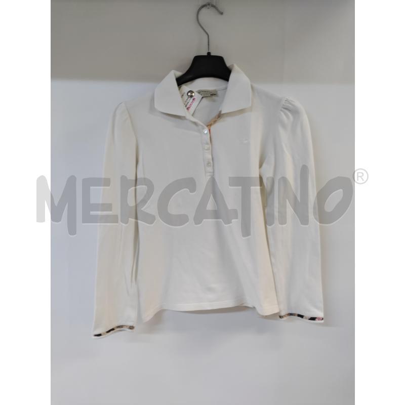 POLO BAMBINA BURBERRY BIANCO | Mercatino dell'Usato Acerra 1