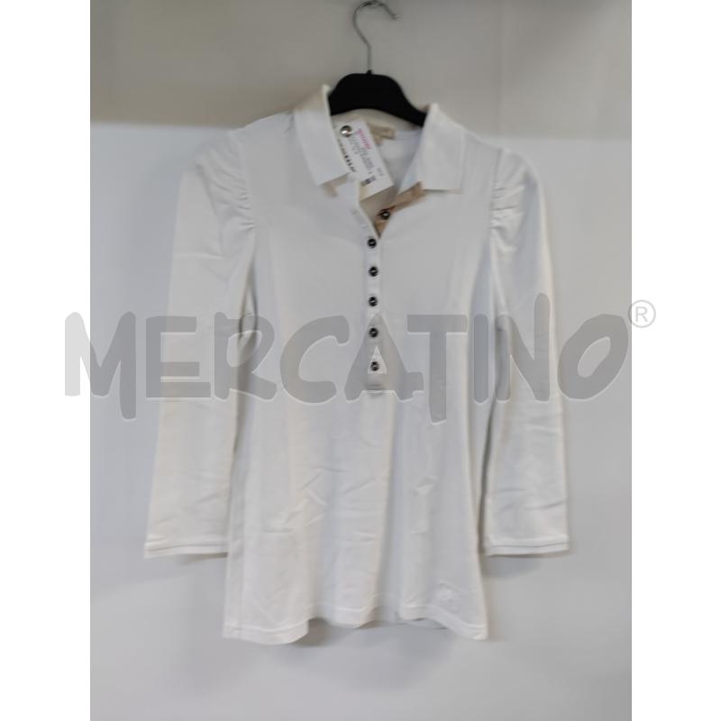 POLO DONNA BURBERRY BIANCO | Mercatino dell'Usato Acerra 1