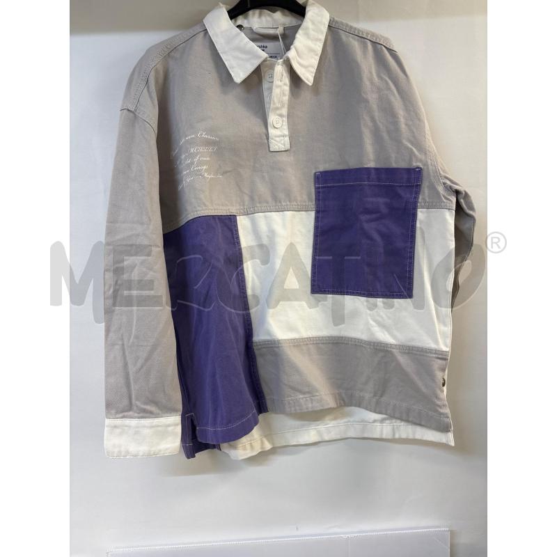 POLO UOMO BERSHKA GRIGIO VIOLA | Mercatino dell'Usato Acerra 1