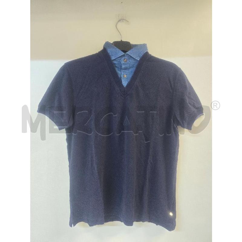 POLO UOMO BRUNELLO CUCINELLI BLU COLLO JEANS | Mercatino dell'Usato Acerra 1