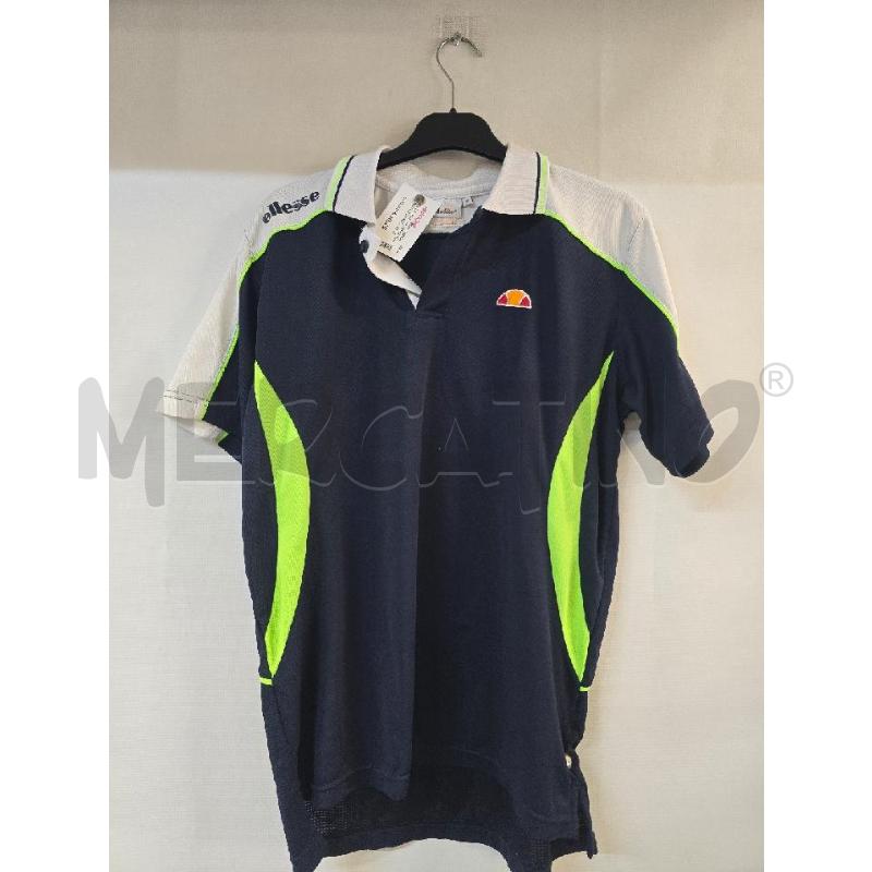 POLO UOMO ELLESSE BLU VERDE BIANCO | Mercatino dell'Usato Acerra 1