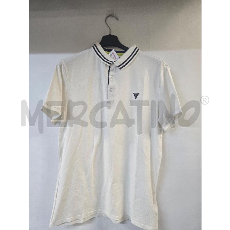 POLO UOMO GUESS BIANCO BLU | Mercatino dell'Usato Acerra 1