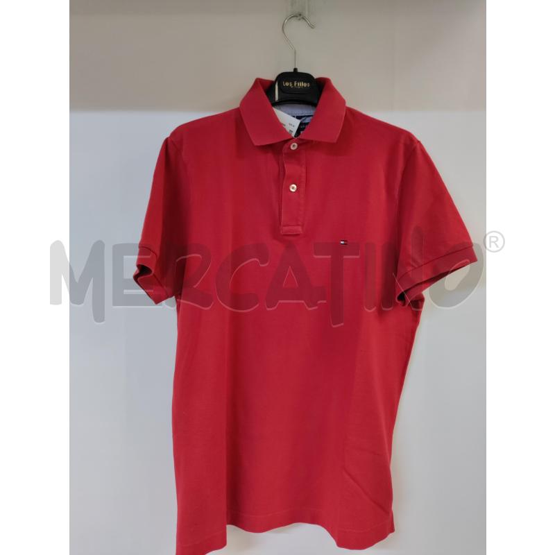 POLO UOMO HILFIGER ROSSO | Mercatino dell'Usato Acerra 1