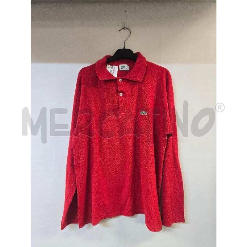 POLO UOMO LA COSTE ROSSO MANICA LUNGA | Mercatino dell'Usato Acerra 1