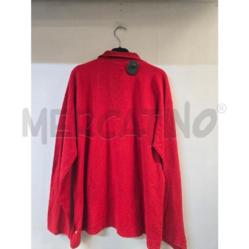 POLO UOMO LA COSTE ROSSO MANICA LUNGA | Mercatino dell'Usato Acerra 2