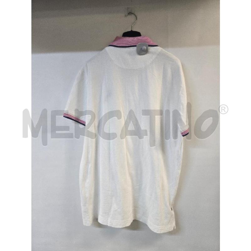 POLO UOMO MARINA YACHTING BIANCO COLLETTO ROSA | Mercatino dell'Usato Acerra 2