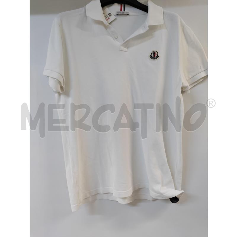 POLO UOMO MONCLER BIANCO | Mercatino dell'Usato Acerra 1